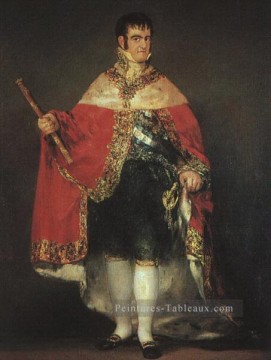 portrait Tableau Peinture - Ferdinand dans son portrait de Robes d’État Francisco Goya
